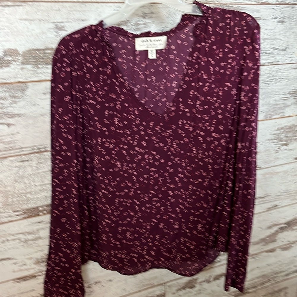 Cloth and stone ruffle neck top
